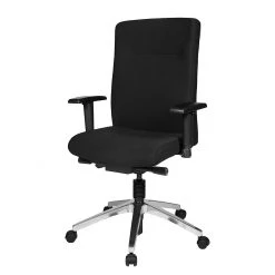 Duo Collection Chaise de bureau Linz II - Tissu noir