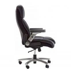 Fredriks Fauteuil de direction Deverre XXL - Imitation cuir - Noir / Argenté -Chaises Soldes chefsessel deverre xxl kunstleder schwarz silber 5159084