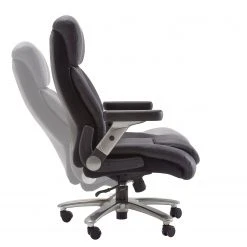 Fredriks Fauteuil de direction Deverre XXL - Imitation cuir - Noir / Argenté -Chaises Soldes chefsessel deverre xxl kunstleder schwarz silber 5159096