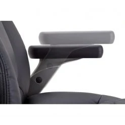 Fredriks Fauteuil de direction Deverre XXL - Imitation cuir - Noir / Argenté -Chaises Soldes chefsessel deverre xxl kunstleder schwarz silber 5159108