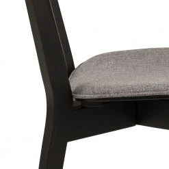 Loftscape Chaises Rigby II (lot de 2) - Tissu / Hévéa massif - Gris / Noir -Chaises Soldes d82d078770914c21b0da0629d943c122