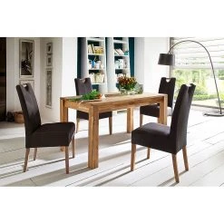 Ars Natura Chaises rembourrées Alessia (lot de 2) - Marron / Chêne 9 Ars Natura Chaises rembourrées Alessia (lot de 2) - Marron / Chêne -Chaises Soldes eiche 582838