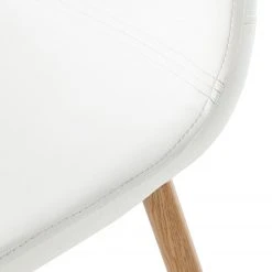 Mørteens Chaise capitonnée Iskmo - Blanc - Lot de 2 -Chaises Soldes esszimmerstuhl iskmo 2er set webstoff weiss 4034876