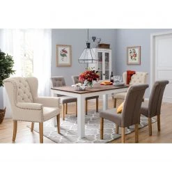 Maison Belfort Chaise Madison - Beige -Chaises Soldes esszimmerstuhl madison webstoff eiche massiv beige 4762944