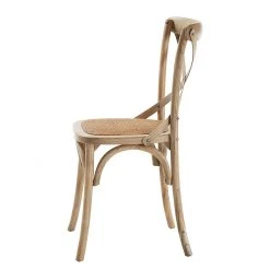 Ridgevalley Chaises Mattutina (lot de 2) - Marron clair -Chaises Soldes esszimmerstuhl mattutina 2er set ulme massiv rattan braun 1282054