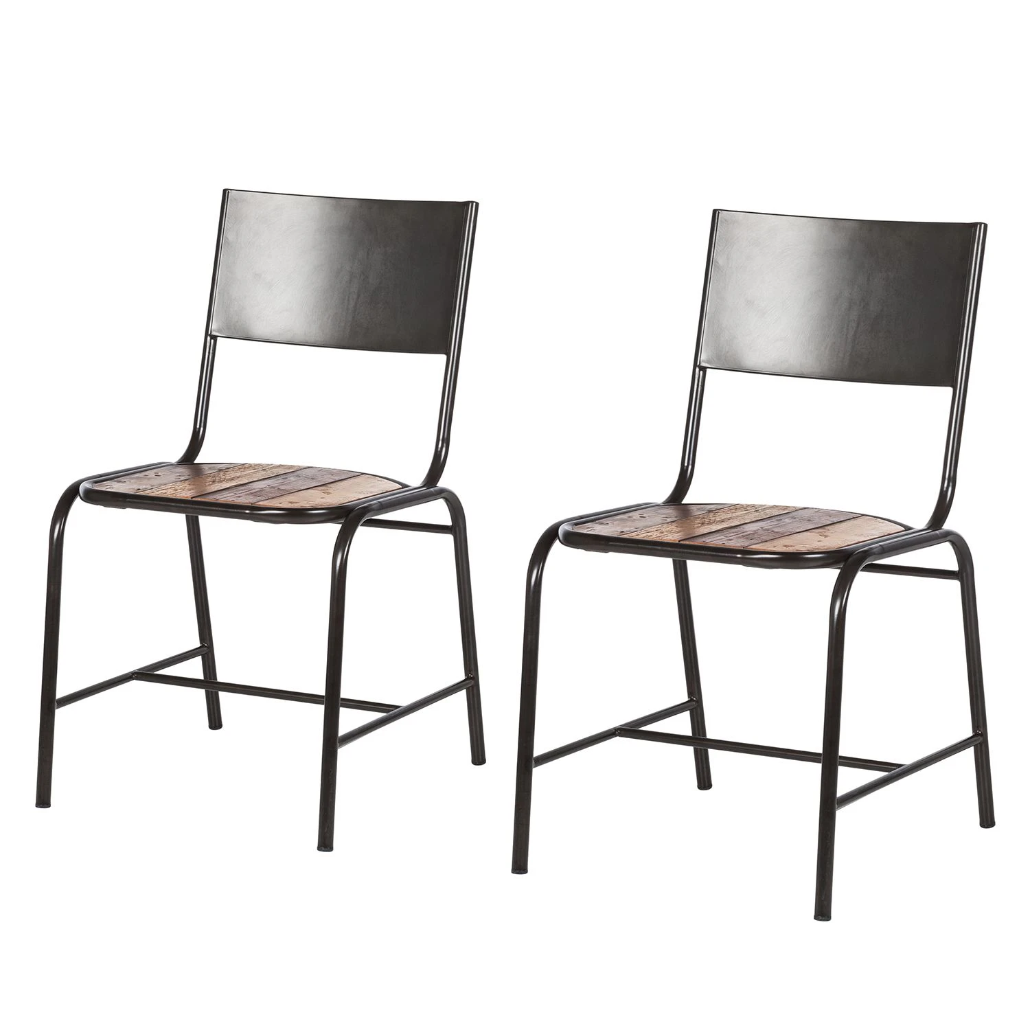 Ars manufacti Chaises Tamati (lot de 2) - Pin massif / acier inoxydable - pin / noir 3 Ars manufacti Chaises Tamati (lot de 2) - Pin massif / acier inoxydable - pin / noir
