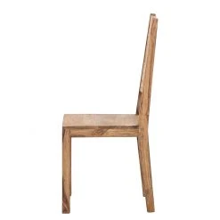 Wolf-Möbel Chaises Yoga (lot de 2) - Sheesham massif - Naturel -Chaises Soldes esszimmerstuhl yoga 2er set sheesham massiv natur 459450