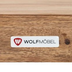 Wolf-Möbel Chaises Yoga (lot de 2) - Sheesham massif - Naturel -Chaises Soldes esszimmerstuhl yoga 2er set sheesham massiv natur 459458