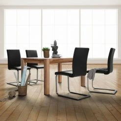 Fredriks Chaises cantilever Augusta I (lot de 2) - Cuir Aude: Noir - Sans accoudoirs 19 Fredriks Chaises cantilever Augusta I (lot de 2) - Cuir Aude: Noir - Sans accoudoirs -Chaises Soldes freischwinger augusta i 2er set echtleder schwarz 454290