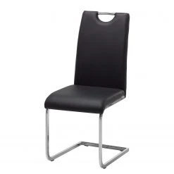 Roomscape Chaise cantilever Pasala - Noir - Lot de 2 -Chaises Soldes freischwinger pasala 2er set kunstleder schwarz 3995428