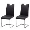 Roomscape Chaise cantilever Pasala - Noir - Lot de 2 -Chaises Soldes freischwinger pasala 2er set kunstleder schwarz 4431620