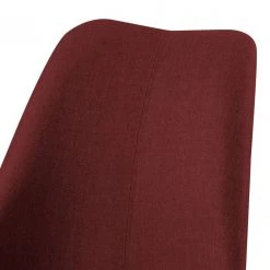Mørteens Chaises capitonnées Aledas II - Tissu Cors: Rouge foncé - Lot de 2 -Chaises Soldes polsterstuhl aledas ii 2er set webstoff gummibaum massiv dunkelrot 5061044