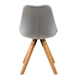 Mørteens Chaises capitonnées Aledas II - Tissu Cors: Granite - Lot de 2 -Chaises Soldes polsterstuhl aledas ii 2er set webstoff gummibaum massiv granit 4848092