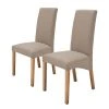 Ars Natura Chaises capitonnée Foxa (lot de 2) - Tissu / Hêtre massif - Hêtre - Taupe / Chêne 2 Ars Natura Chaises capitonnée Foxa (lot de 2) - Tissu / Hêtre massif - Hêtre - Taupe / Chêne -Chaises Soldes polsterstuhl foxa 2er set webstoff taupe eiche 4207280