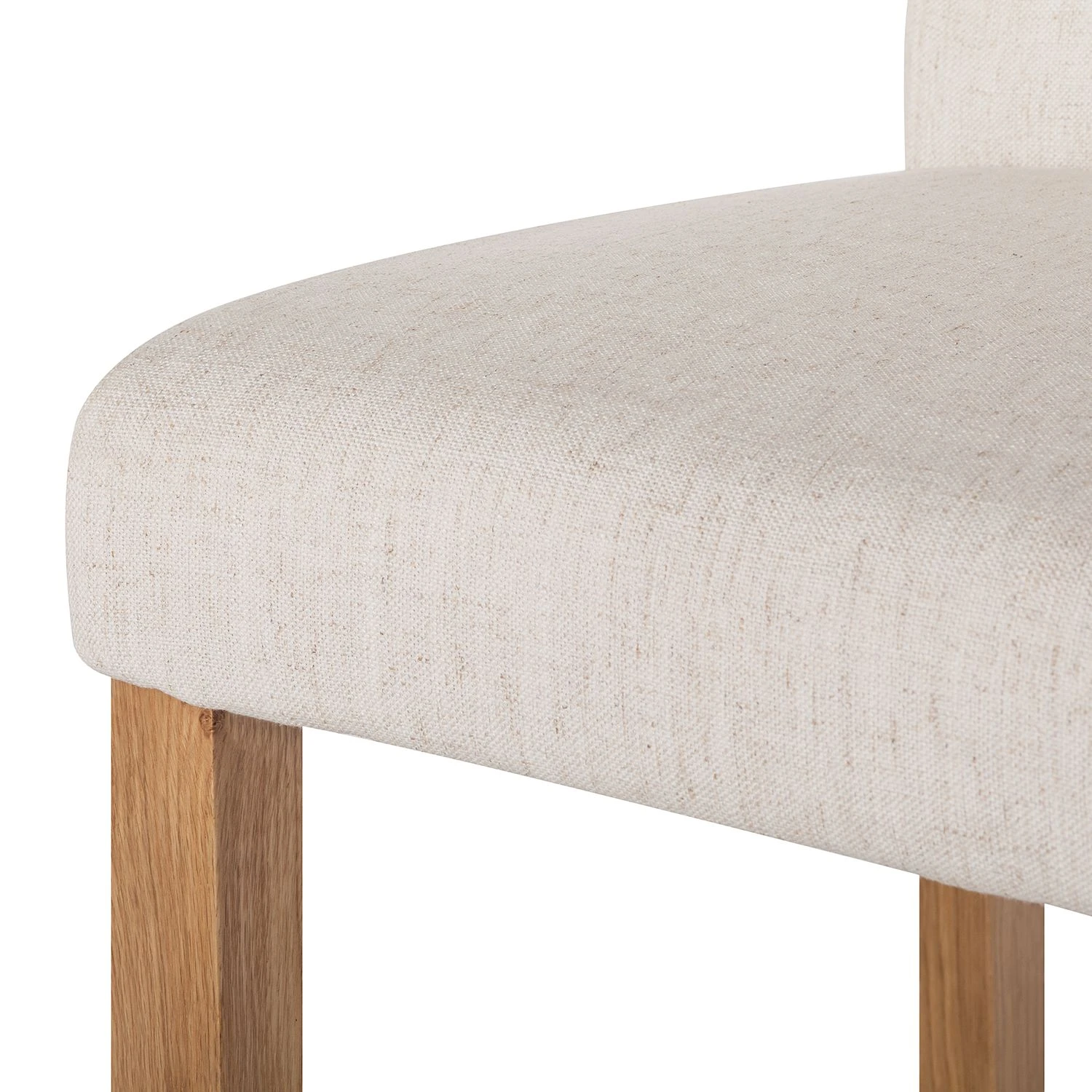 Maison Belfort Chaises capitonnées Jeanne (lot de 2) - Tissu / Chêne massif - Crème 11 Maison Belfort Chaises capitonnées Jeanne (lot de 2) - Tissu / Chêne massif - Crème – Image 9