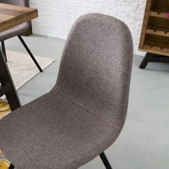 Mooved Chaises Kallax I (lot de 2) - Tissu / Métal -Chaises Soldes polsterstuhl kallax i 2er set webstoff metall grau 4983476