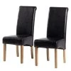 Ars Natura Chaises capitonnées Nello II (lot de 2) - Noir -Chaises Soldes polsterstuhl nello 2er set kunstleder schwarz 1934742