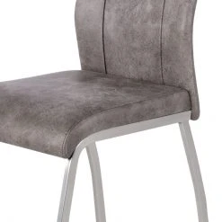 Fredriks Chaises Scalea (lot de 2) - Gris vintage 11 Fredriks Chaises Scalea (lot de 2) - Gris vintage -Chaises Soldes polsterstuhl scalea 2er set kunstleder solinograu 4695380