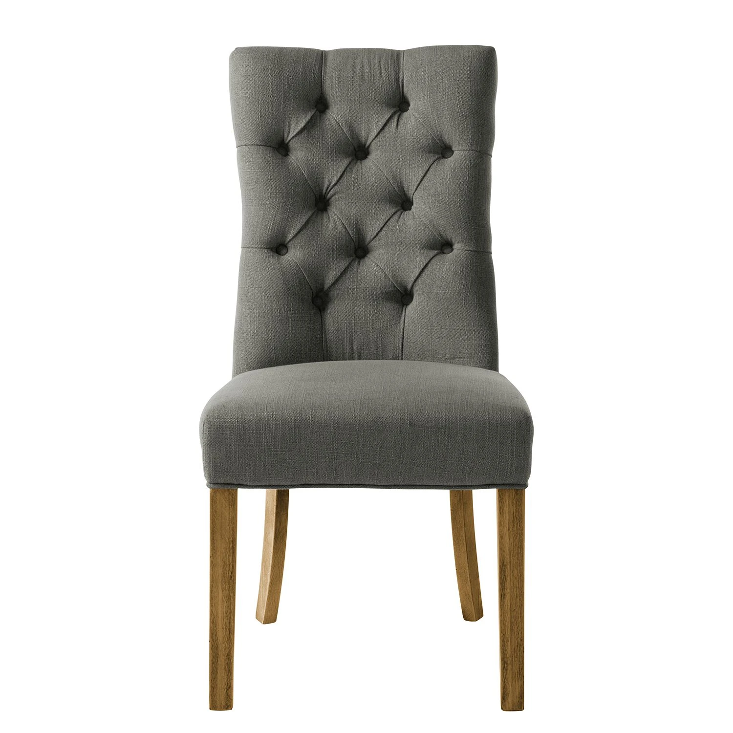 Maison Belfort Chaises Waroona (lot de 2) - Tissu / Chêne massif - Gris / Chêne 6 Maison Belfort Chaises Waroona (lot de 2) - Tissu / Chêne massif - Gris / Chêne – Image 4