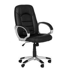 Fredriks Fauteuil de direction Steve II - Imitation cuir - Noir -Chaises Soldes steve ii chefsessel kunstlederbezug schwarz 1306547